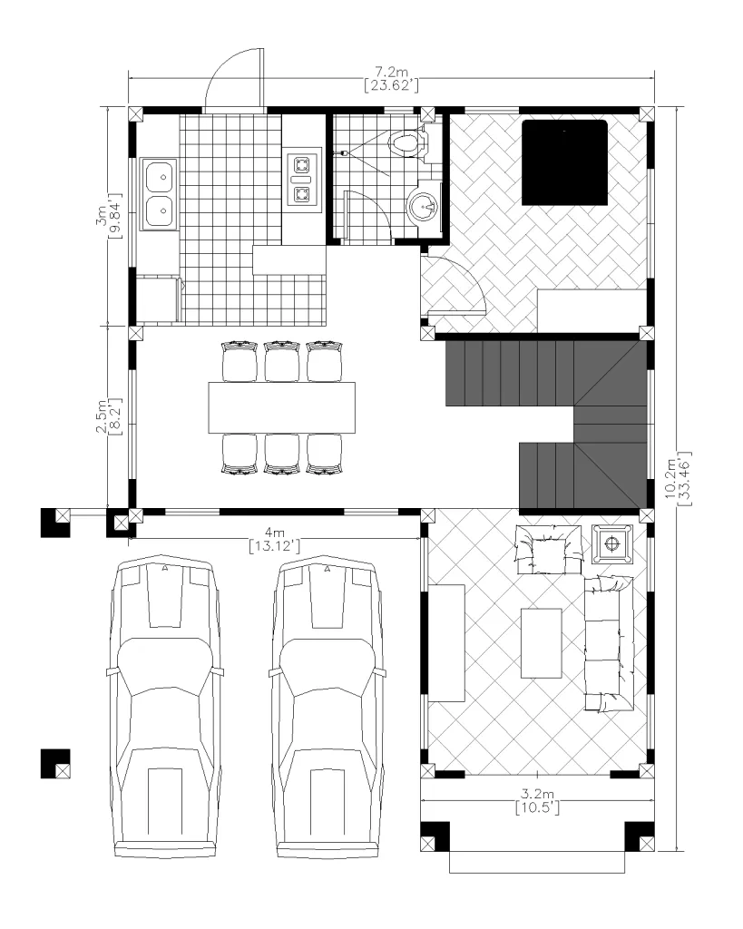 open-concept 3-bedroom layout 