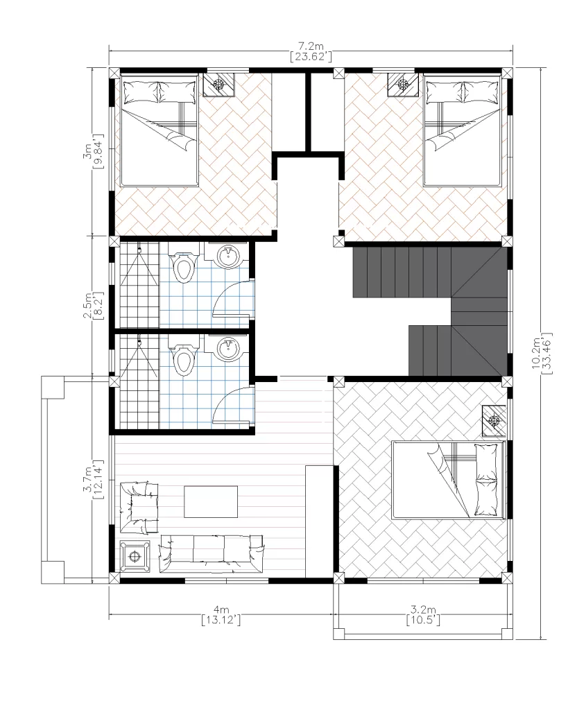 functional 3-bedroom home design 