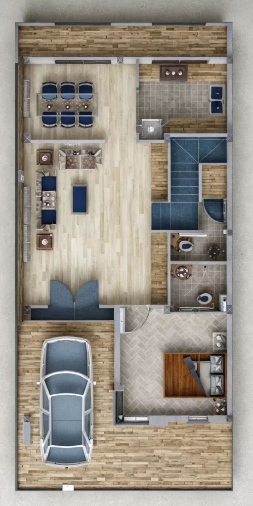 two-story home layout with carport 