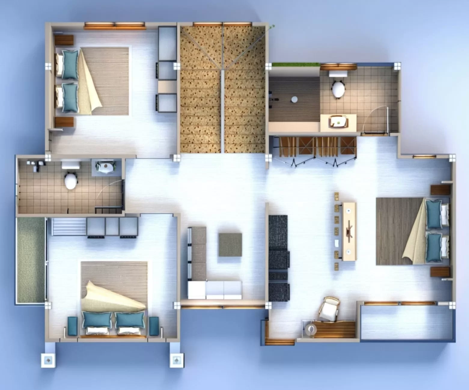 Plano de casa 12 x 10 metros