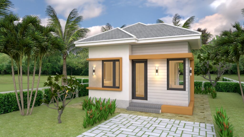  plano de casa pequeña 5.5×6.5 metros