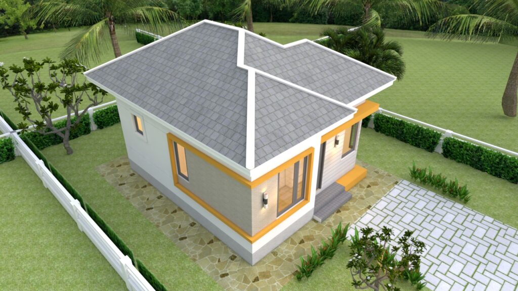 plano de casa pequeña de 1 piso